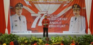 RESEPSI MALAM KENEGARAAN JADI PENUTUP PERINGATAN HUT RI 77 DI BANJARBARU