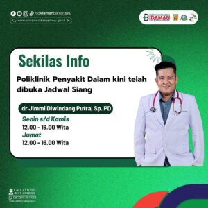 MASYARAKAT BISA BEROBAT PENYAKIT DALAM DI RSDI BANJARBARU SIANG HARI