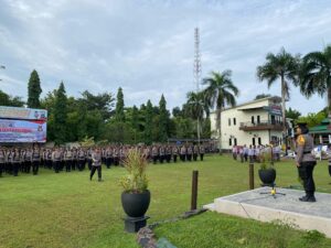 APEL PERGESERAN PASUKAN POLRES BANJARBARU, AMANKAN PEMILU 2024