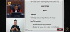 MK PERINTAHKAN PSU UNTUK PILKADA BANJARBARU