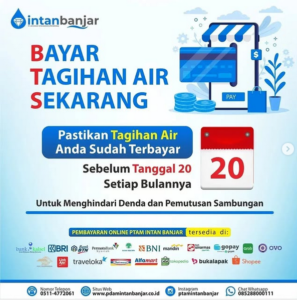 BAYAR TAGIHAN PTAM INTAN BANJAR TEPAT WAKTU JANGAN SAMPAI PUTUS