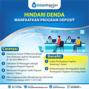 PT AIR MINUM INTAN BANJAR TAWARKAN LAYANAN DEPOSIT UNTUK PEMBAYARAN TAGIHAN YANG LEBIH MUDAH