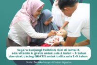 KHUSUS AGUSTUS, BALITA BISA DAPAT VITAMIN A DAN OBAT CACING GRATIS DI RSD IDAMAN BANJARBARU