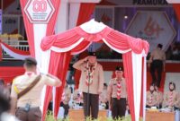 Ketua Mabida Pramuka Kalsel H. Muhidin Pimpin Apel Besar Hari Pramuka ke-64 di Tabalong