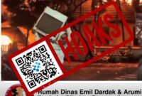 HOAKS! RUMAH DINAS EMIL DARDAK DIBAKAR, YANG BENAR RUANG KERJA DI GRAHADI