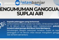 PTAM INTAN BANJAR LAKUKAN KONEKSI KABEL POMPA, SUPLAI AIR TERGANGGU SABTU SIANG