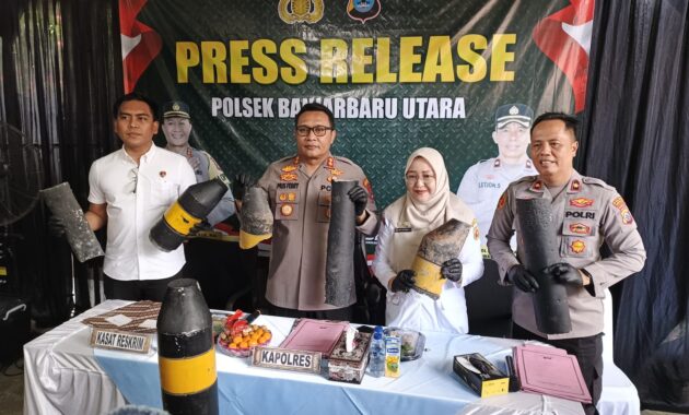 91 TIANG BOLLARD HILANG, POLISI UNGKAP PENJARAHAN TROTOAR DI BANJARBARU UTARA