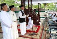 RIBUAN JEMAAH SALAT ID DI SABILAL MUHTADIN, GUBERNUR AJAK TINGKATKAN IMAN PASCA RAMADAN
