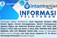 PTAM INTAN BANJAR SESUAIKAN JAM PELAYANAN SAAT LIBUR NASIONAL 1 MEI 2026