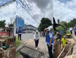 LISA PANTAU LANGSUNG PEKERJAAN DRAINASE, TARGETKAN GENANGAN JALAN AHMAD YANI BERKURANG